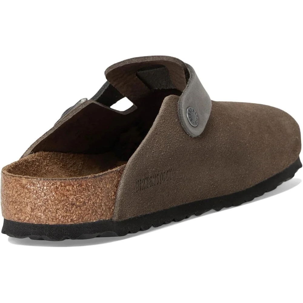 Birkenstock Boston Clogs Men's US 11-11.5 Concrete Leather Comfort Shoes TZP1083 - Picture 10 of 12